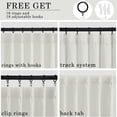 thumbnail image 3 of Jainmy Pinch Pleated Sheer Curtains,Drapes Back Tab Pleat Hooks Rings,Neutral Boho Window Curtains Living Room Bedroom,2 Panels,White,40"×90", 3 of 10