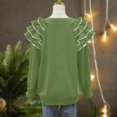 thumbnail image 6 of Breezora Unique Irregular Sleeve Oversized Sweatshirt Crewneck Pullover Womens Winter Casual Loose Fit Trendy Top XXL Size Light Green, 6 of 7