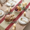 thumbnail image 2 of Sm:)e Rustic Farmhouse Red Paper Braided Table Runner 12x72 Inch, Seasonal Christmas Woven Decoration for Kitchen Dining, Home & Party Use, 2 of 6