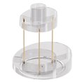 thumbnail image 5 of Tnobhg Rotating Vanity Makeup Organizer for Skincare Perfume Cosmetic Separated Compartments 2 Tier Spinning Display Tray Bathroom Dorm Dresser Supplies, 5 of 8