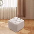 thumbnail image 4 of Small Footstool Foot Stool Stable Padded Seat Silent Bottom Pads Ottoman Stool Foot Rest for Apartment Home Couch Living Room, 4 of 5