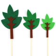 thumbnail image 1 of Coxeer Cake Topper Set Felt Plant Cute Cake Pick Cupcake Decoration Stick for Birthday, 1 of 10