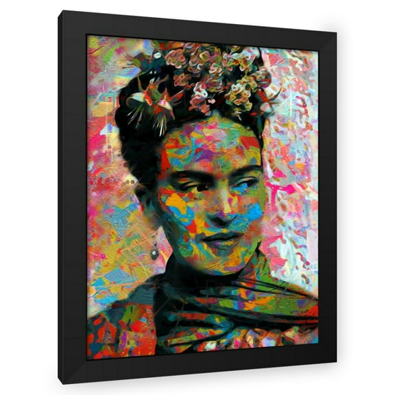 Stephen Chambers 19x24 Black Modern Wood Framed Wall Art Titled - Frida Kahlo