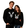 thumbnail image 4 of Unisex Loose Christmas Couple Sweatshirts - Reindeer Printed Round Neck, Versatile Xmas Stocking Graphic, Warm Fleece Long Sleeve Casual Sports Matching Tops, 4 of 6