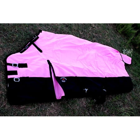 78" 1000D Turnout Horse Heavy Winter Waterproof BLANKET Pink 6131