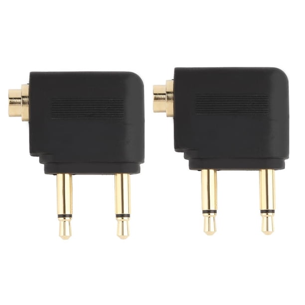 Adaptador de audio Conector de audio para auriculares Jack de 3,5 mm para auriculares de viaje en avión FLhrweasw El nuevo