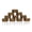 Rustic Walnut, variant on Set of 12 Handcrafted Napkin Rings - Plastic & Cane Round Napkin Holders for Dining Table Décor (Basket Brown)