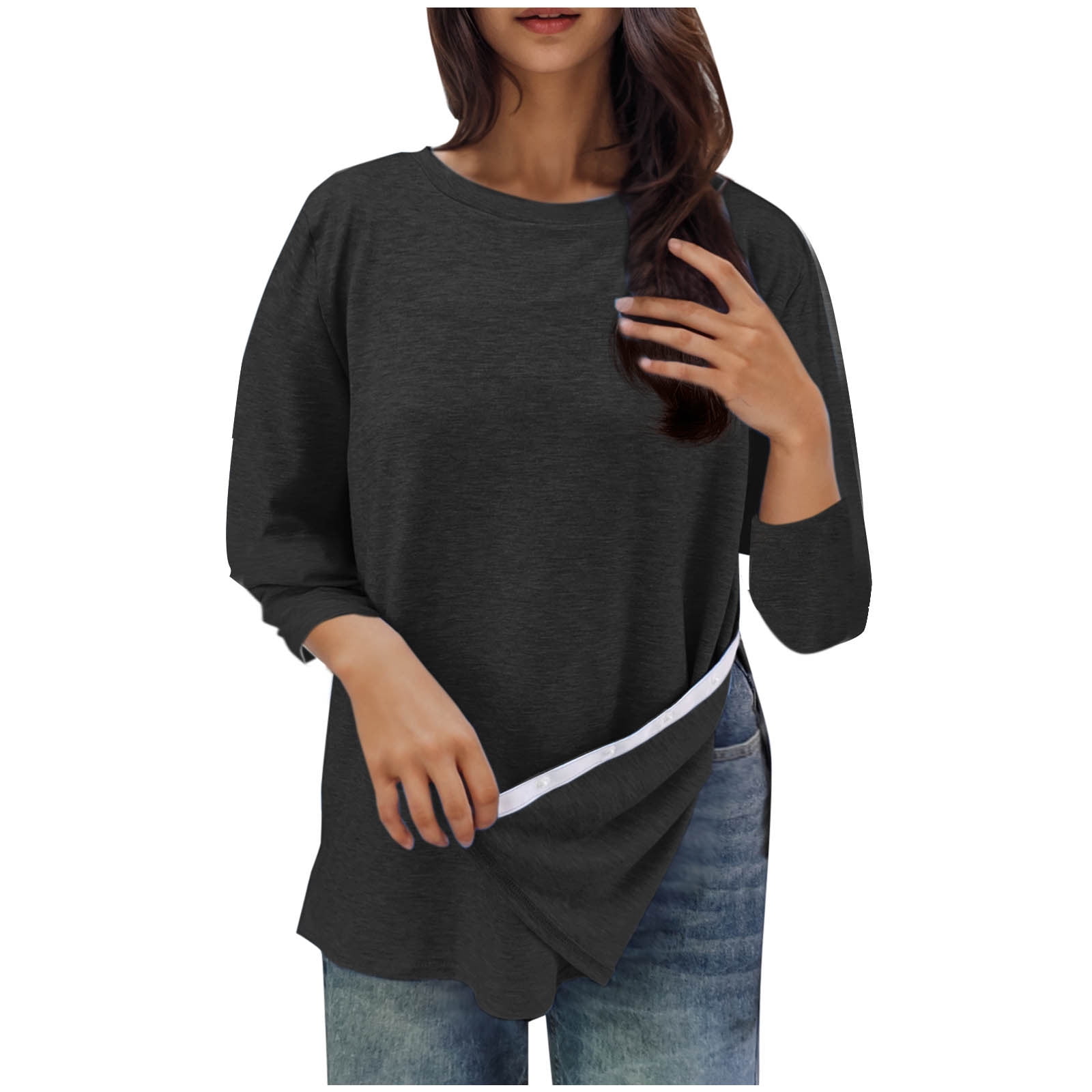 Chemises De Chirurgie Post-Épaule Pour Femme - Manches 3/4, Ouverture Latérale - Vêtements Adaptatifs Dialyse Chimio