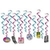 Beistle 53489 17.5 to 33 in. I Love the 90s Whirls - Pack of 6
