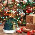 thumbnail image 6 of Balery Turquoise Golden Swirl Pattern Santa Hat Christmas Hat Funny Christmas Hat Christmas Knitted Beanie Hat For Men Women Adult, 6 of 6