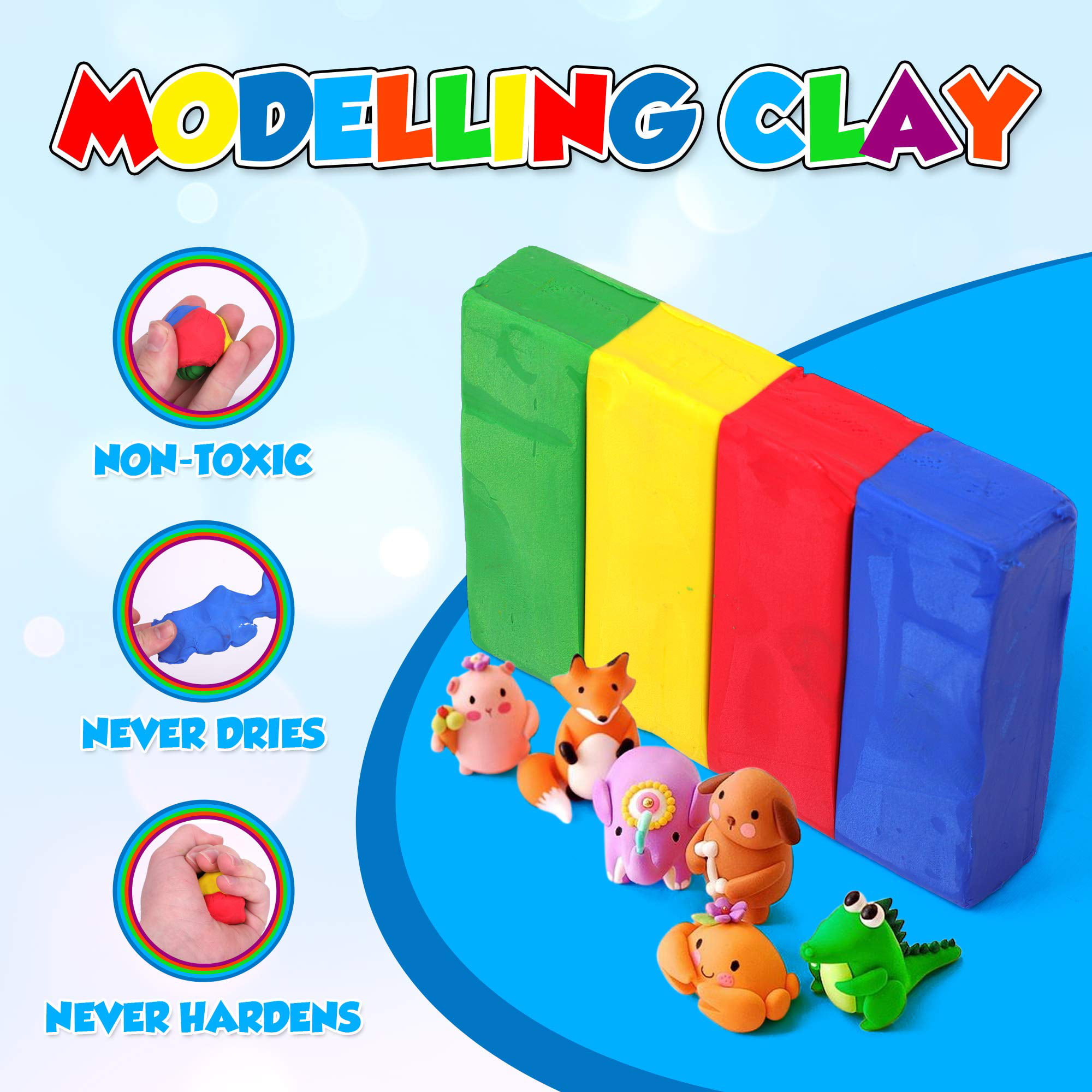 BeesClover 1 Box 6 Themed Clay Toys Modeling Clay For Kids Molding Magic  Clay Kids Gifts Art Set For Boys Girls 