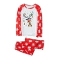 thumbnail image 4 of Conjunto de pijamas navideños para padres e hijos, ropa de dormir de manga larga con cuello redondo y estampado, traje de dos piezas para mujeres, hombres, niños y bebés, 2023, 4 of 4