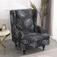 thumbnail image 4 of Stretch Wingback Slipcover Slipcovers for Wingback s Wing Cover Washable Polyester Non-Slip Furniture - C, 4 of 9
