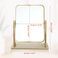 thumbnail image 3 of Unique Bargains Natural Wooden Makeup Mirror Rotating Makeup Desk Stand Mirror for Women Beige 8.07"x3.94"x9.84", 3 of 7