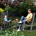 thumbnail image 2 of FODINGHILL Rocking Chair Outdoor,HDPE All Weather Patio Rocking Chair for Porch Garden Deck,Grey, 2 of 9