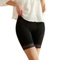 thumbnail image 2 of Baqcunre Seamless Non Slip Shorts for Underskirt Ladies Anti Scratch Underwear Flat Shorts Lace Shorts,Size L,Womens Leggings,Shorts for Women,Gym Shorts,Women's Pants,Women Clothing,Black, 2 of 6
