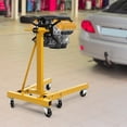thumbnail image 4 of Miumaeov 360 Degree Rotating Engine Stand Auto Repair Rebuild Steel Engine Stand Folding Motor Hoist Dolly Mover Jack with Wheels 2000 LB Capacity Yellow, 4 of 15