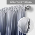 thumbnail image 6 of Blue White Farmhouse Short Window Curtain Valances, Ombre Gradient Striped Minimalist Texture Rod Pocket Kitchen Valances for Living Room Bedroom Bathroom Cafe 42" x 18", 6 of 8