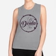 thumbnail image 2 of Let's Doula This Women's Muscle Tank Medium Heather Grey, 2 of 5