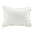thumbnail image 3 of Hiend Accents Quilted Linen King Pillow Sham - Vintage White 21" x 34", 3 of 5