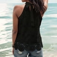 thumbnail image 6 of Undershirts for Women Womens Sleeveless Tops Lace Neck Blouse Solid Lace Crew Neck Tank Top Top for Women Clip Camisoles Women Top Women Casual Summer Shirts Women Dance Top, 6 of 8