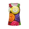 thumbnail image 4 of Gaeub Brightly Colored Cupcakes Women's Workout Tank Tops Lightweight Sleeveless Shirts for Women for Athletic Running Tennis Yoga - X-Large, 4 of 9