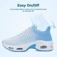 thumbnail image 4 of JOYFON Women Running Shoes Tennis Athletic Sneakers Cushioned Non Slip Lightweight Walking Shoes WhiteBlue Size 8, 4 of 6