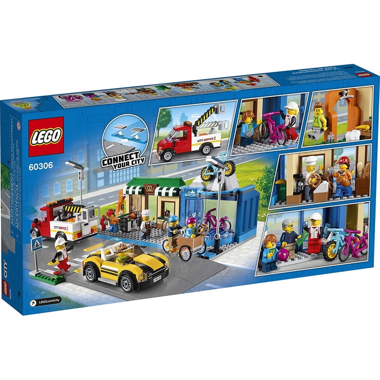 LEGO City Shopping Street 60306 Playset with Bakery, Bike Shop