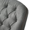 thumbnail image 6 of Yesfashion Accent Chair with Ottoman, Nailhead Trim Barrel Chair And Footrest, Comfy Button Tufted Armchair And Footstool for Living Room Bedroom Reading Room, 6 of 10