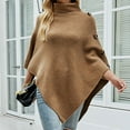 thumbnail image 2 of LYXSSBYX Womens Long Sleeve Dress Hot Sale Womens Tops 2022 New Fashion Autumn Winter Solid Shawl Button Cloak Lapel-Neck Knitting Coat Tops, 2 of 6