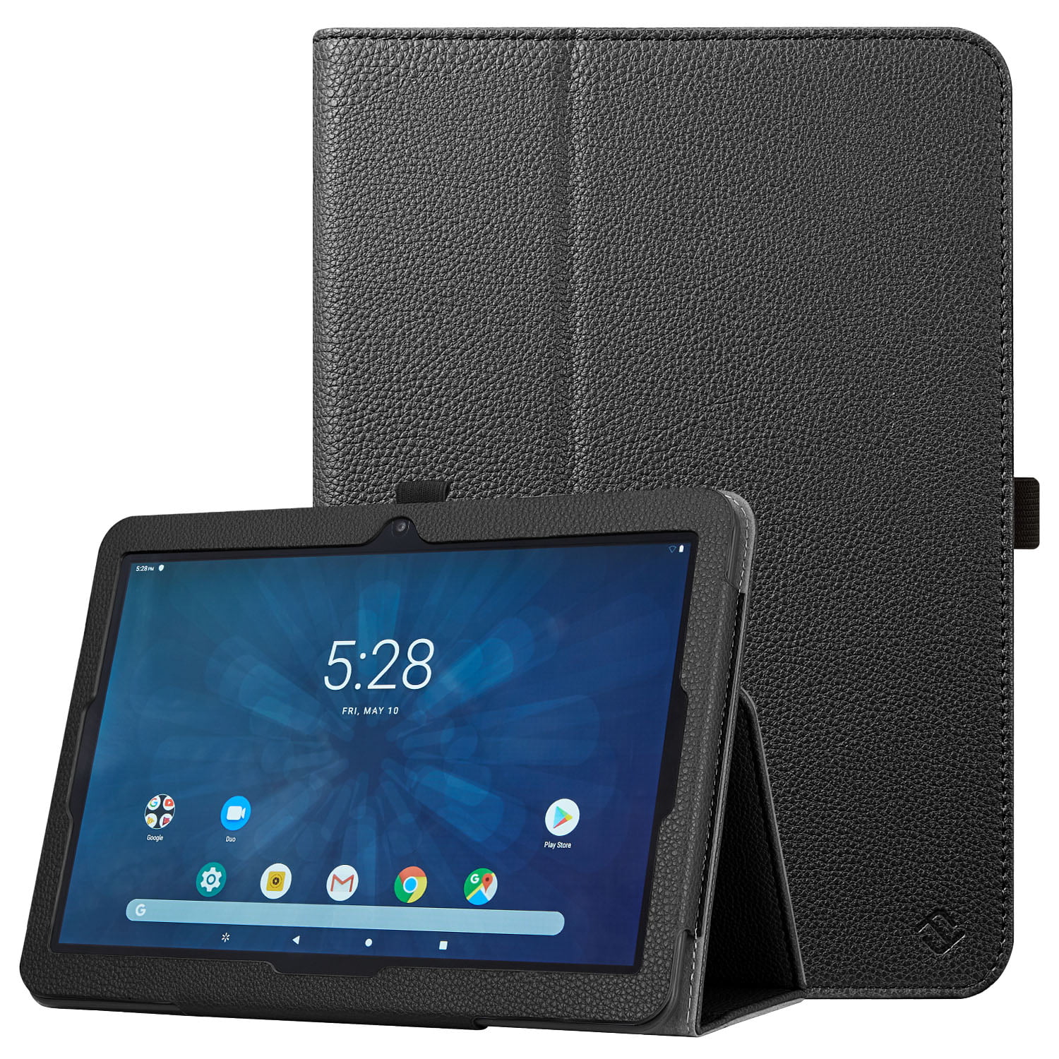Tablet Case for 2019 Onn 10" 10.1 Inch Android Tablet - Fintie Protective Folio Cover With Stylus Holder, Black