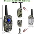 thumbnail image 4 of Walkie Talkies para niños con camuflaje Rt628, 1 par, teclado con bloqueo Vox de largo alcance, juguetes para niños, regalos para cumpleaños y vacaciones, fácil de usar para acampar y hacer senderismo, 4 of 5