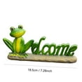 thumbnail image 2 of JJKBVCLO Frog Welcome Sign Garden Resin Desktop Ornament For Outdoor Patio Yard Decorative With Design, 2 of 6