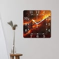 thumbnail image 3 of 12 Inch Wall Clock Battery Operated Square Clock for Office, Kitchen, Outdoor, Living Room,Guitar Fire Exquisite (2), 3 of 4