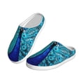 thumbnail image 2 of Haiem Beautiful Blue Peacock Print Women's Fuzzy Memory Foam House Slipper Cozy Home Footwear Non-slip Winter Slippers-44/45, 2 of 7