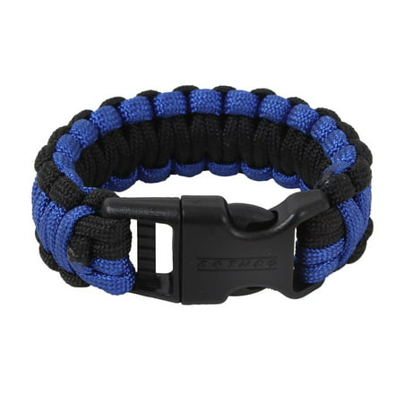 Rothco Deluxe Thin Blue Line Paracord Bracelet, Police, Law Enforcement (Best Paracord Bracelet Designs)
