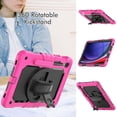 thumbnail image 6 of JINRAN Case for Samsung Galaxy Tab S10 FE/ S9 FE 5G 10.9 Inch/Tab S9 11 Inch, Heavy Duty Shockproof Protective Case with Screen Protector, 360° Rotating Stand, Hand/Shoulder Strap, 6 of 9