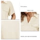 thumbnail image 5 of Top con cuello en V para mujer, elástico, suave, transpirable, Retro, moda clásica, cuello en V, pantalón corto informal holgado, Top de manga albaricoque XXL, 5 of 6