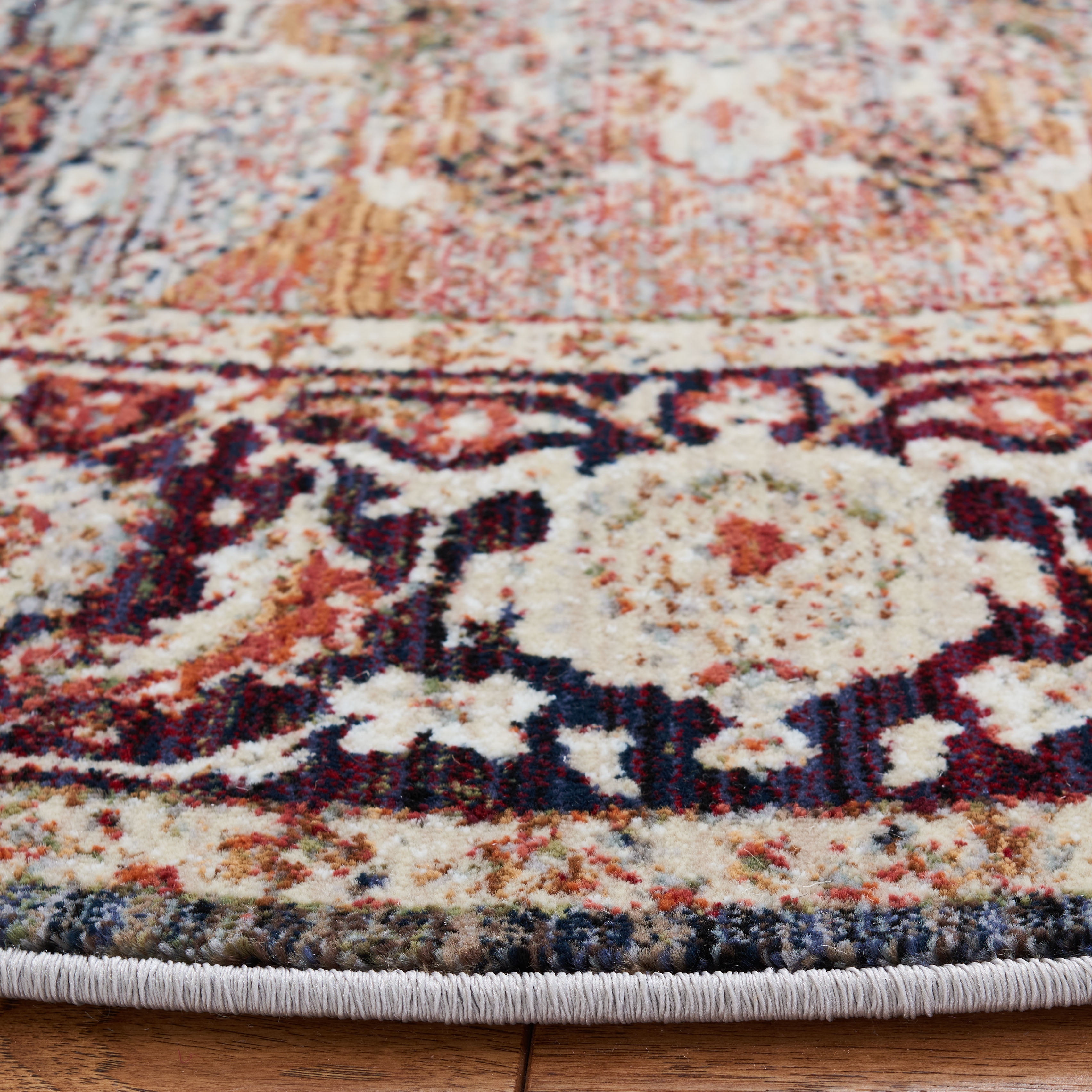 Safavieh Herat Rozen Oriental Area Rug, Red/Ivory, 6'7" x 6'7" Round