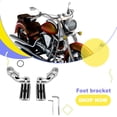 thumbnail image 2 of Moto Pedal trasero Aleación 32mm Ángulo Ajustable Electroplato Fijable Fijado Removible Pedales de Motocicleta Componentes 1 Pares Vogacara VI002309-00, 2 of 7