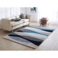 thumbnail image 1 of Amazing Rugs AC1024-23 Tapis Shag Tufté Main 2 x 3 Pi. Gris Aria & Turquoise, 1 of 1