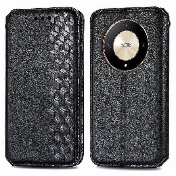 Compatible For Honor X9b 5G / Magic6 Lite 5G / X50 5G Case Magnetic PU Leather Rhombus Imprinted Phone Cover