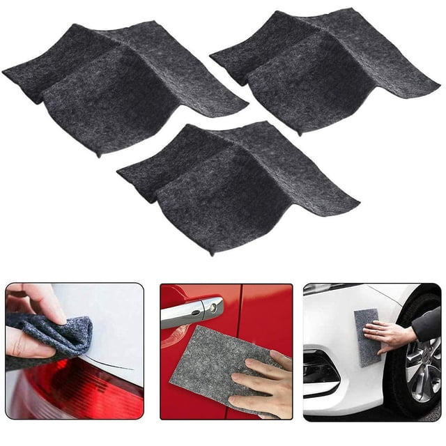 3 paños Nano Sparkle para arañazos de coche, reparación de arañazos Nano Magic, pintura multiusos para limpieza de coche, pulido de superficies, punto de agua (paquete de 3)