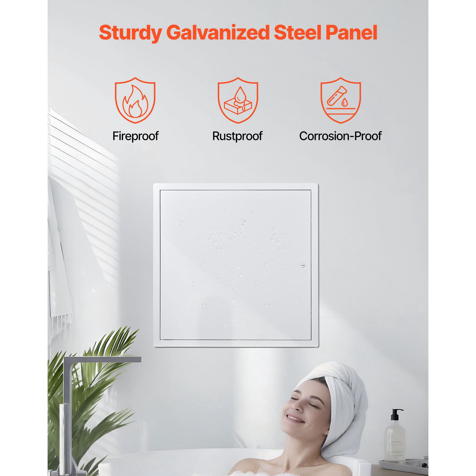 Access Panel for Drywall, 19.2 x 19.2 Inches Galvanized Steel, 18.4 x 18.4 Cutout, Screwdriver Latch, Easy Install, for Ceiling, Plumbing & Electrical Access