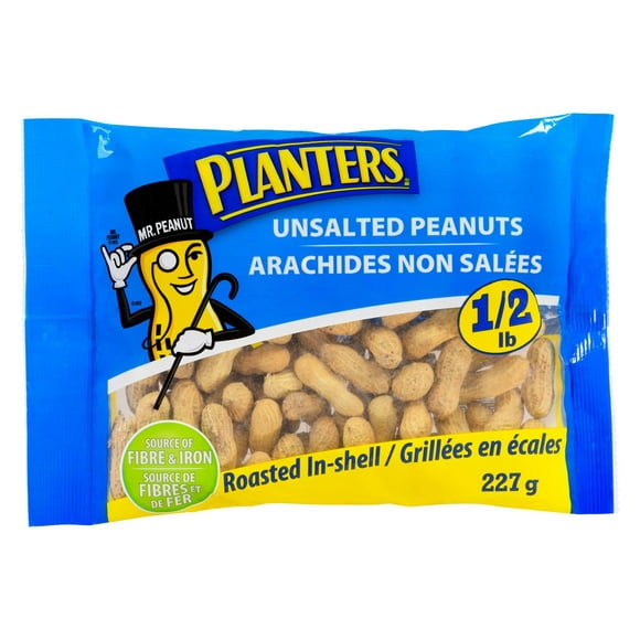 Planters Roasted In-Shell Unsalted Peanuts, 227 g