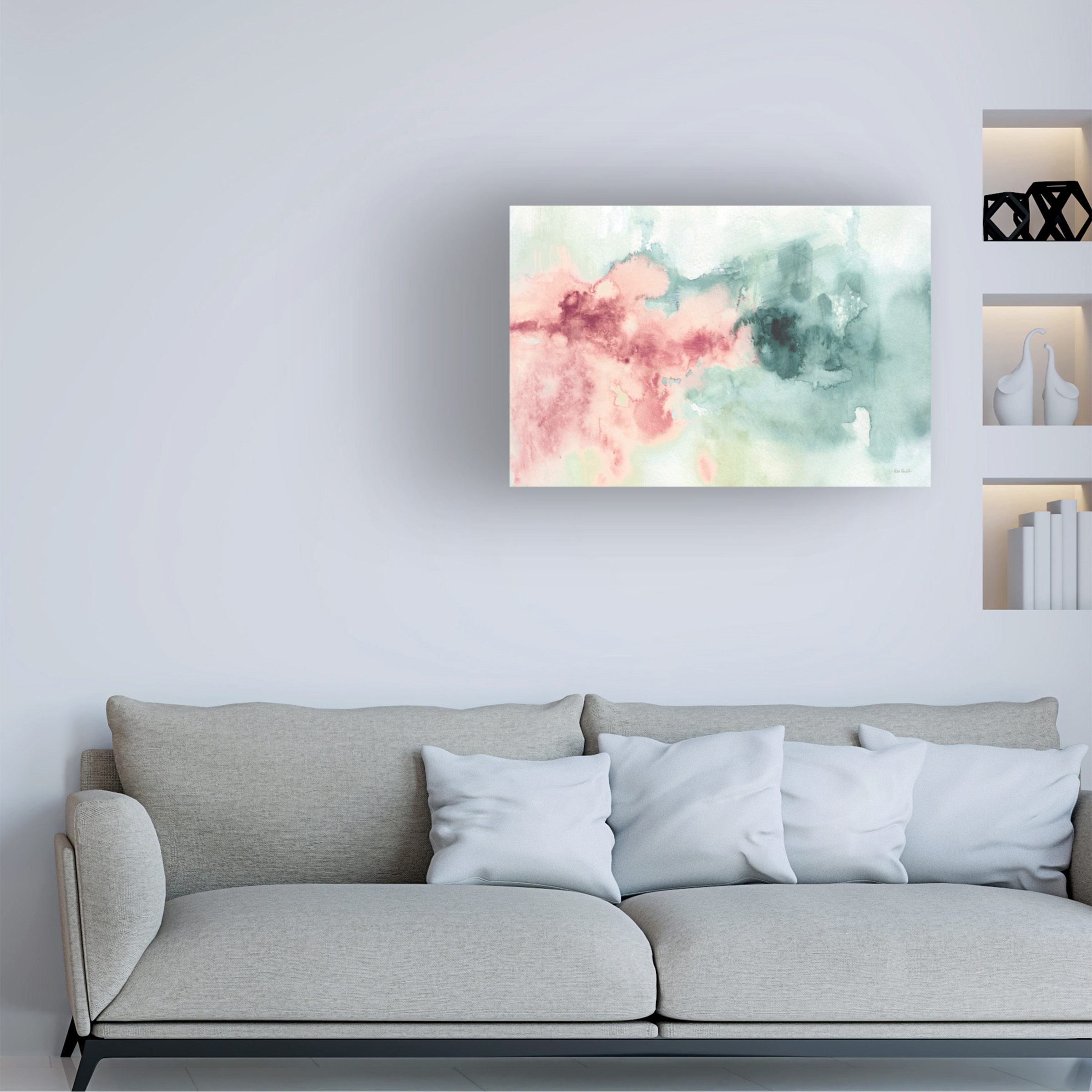 Lisa Audit 'My Greenhouse Abstract I Pink' Canvas Art
