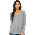 thumbnail image 4 of Bella + Canvas 8855 Ladies Flowy Long-Sleeve V-Neck, 4 of 5