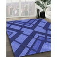 thumbnail image 3 of Ahgly Company Machine Washable Indoor Rectangle Transitional Cobalt Blue Area Rugs, 8' x 12', 3 of 7