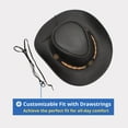 thumbnail image 2 of Resistance Premium Cowboy Hat, Australian Style Leather Western Outback Hat for Men & Women, Shapeable Brim, 2 of 5