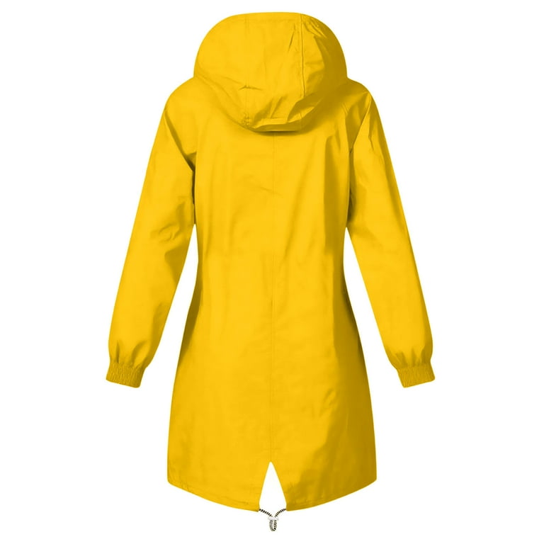 Raincoat Women Lightweight Waterproof Rain Jackets Women Solid